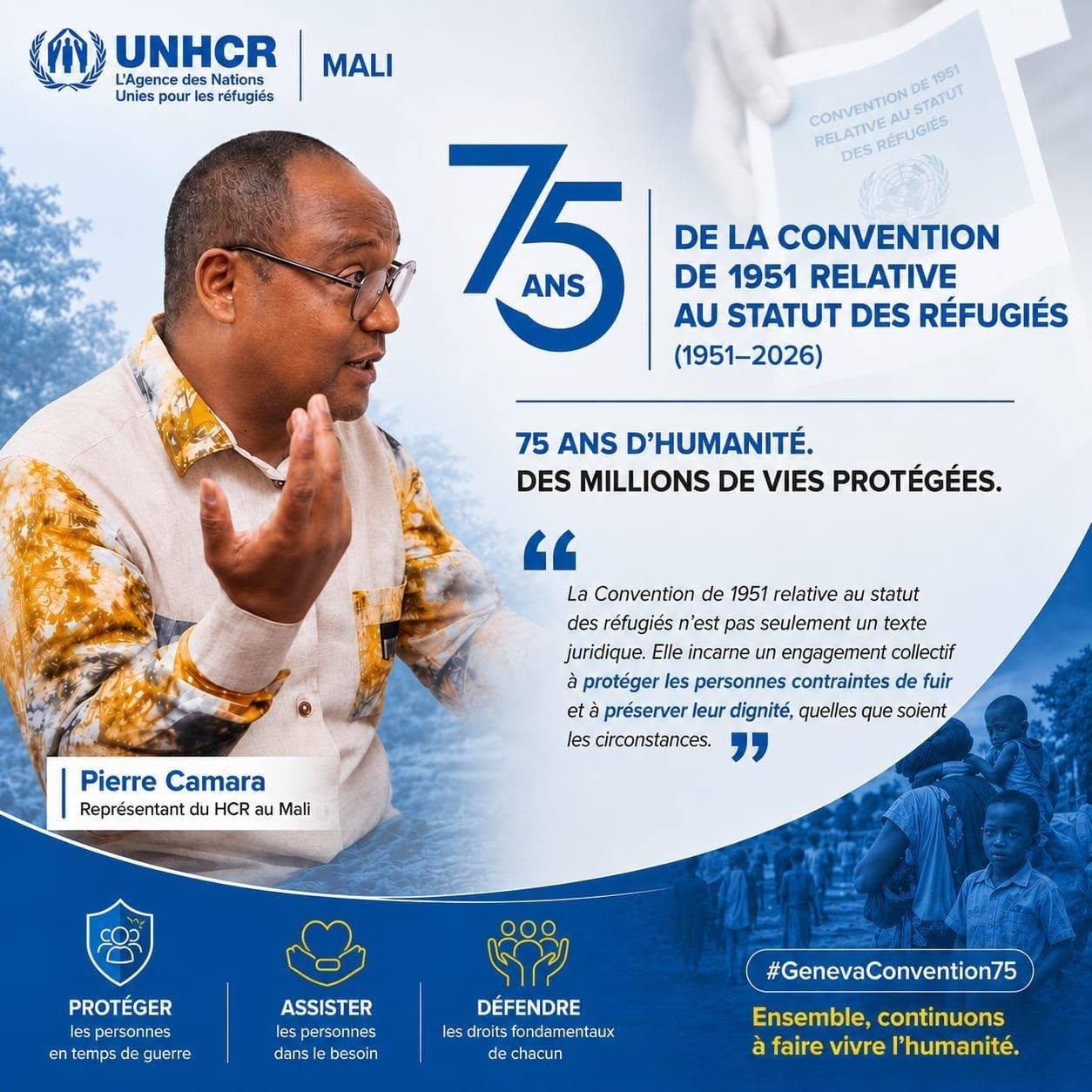 75ème anniversaire de la Convention de 1951 relative au statut des réfugiés